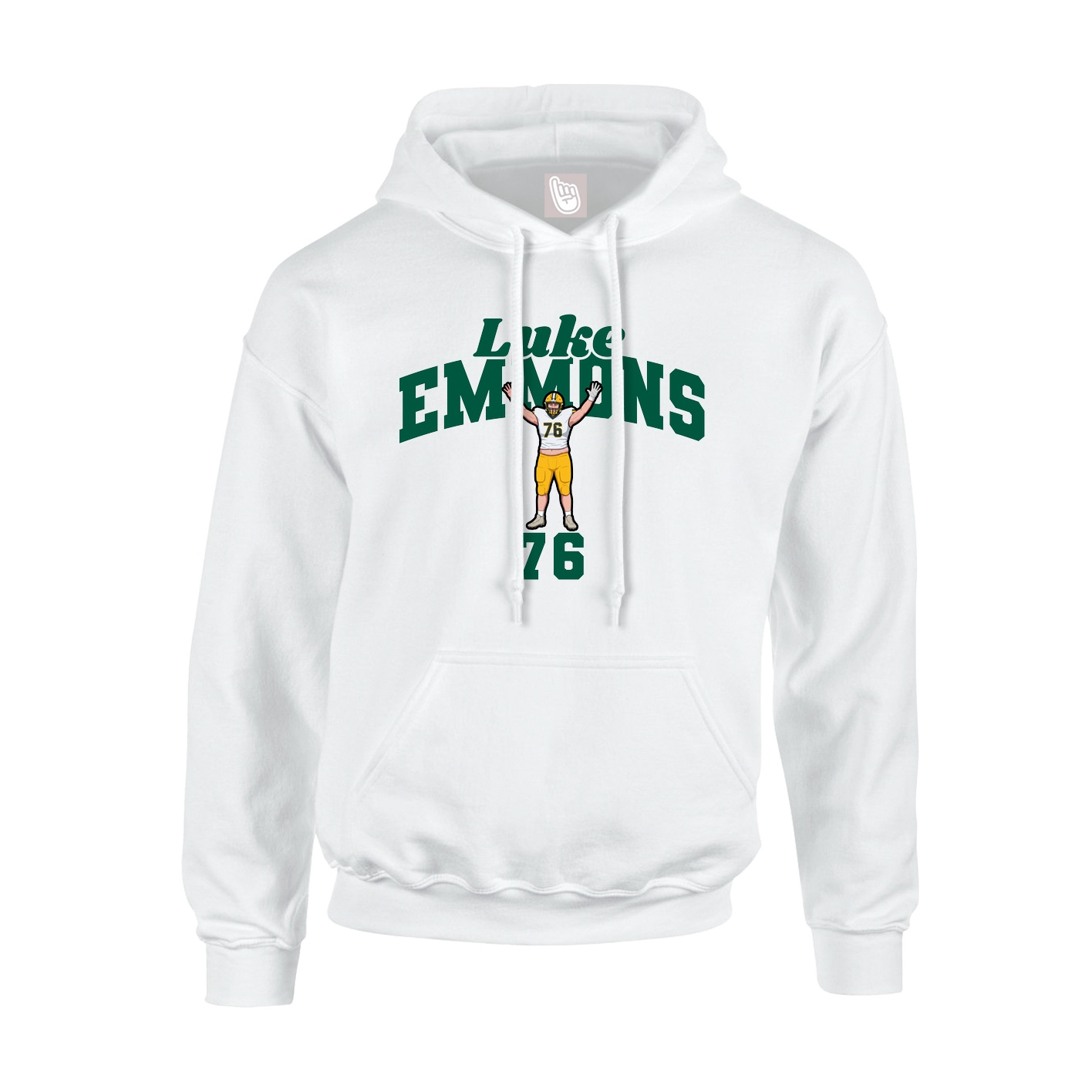 Hoodie — Signature Arch in White