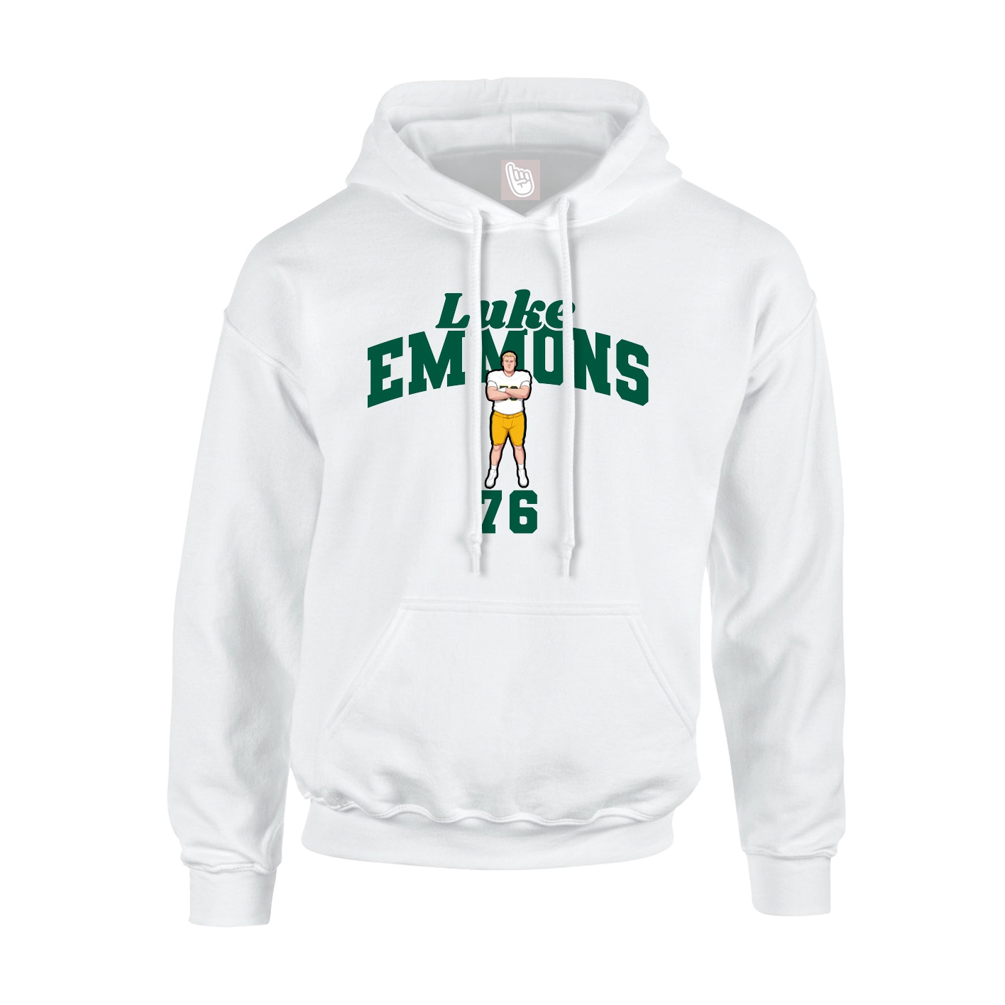 Hoodie — Signature Arch in White