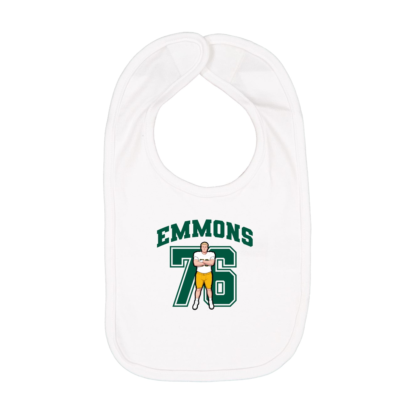 Infant Bib — Number in White