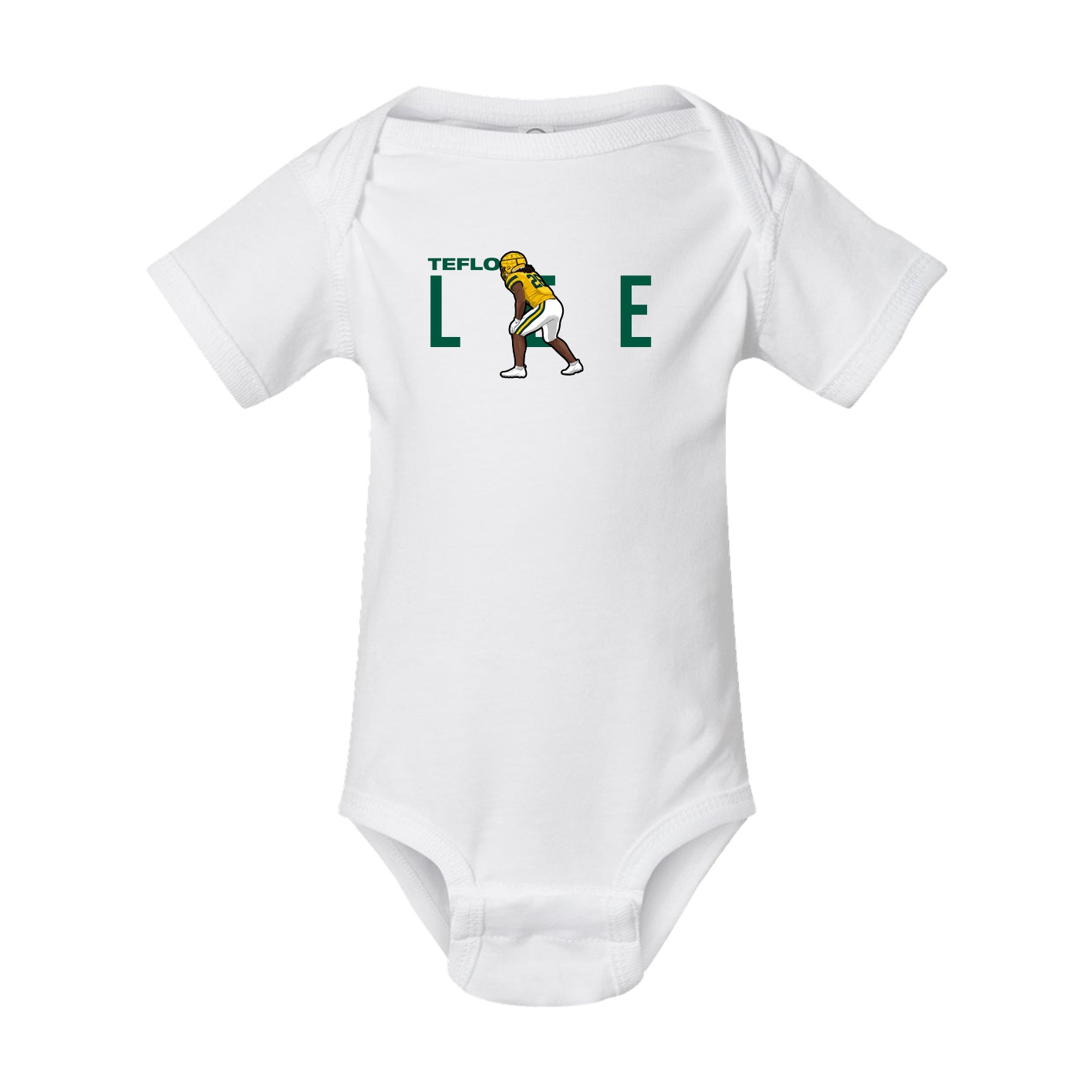 Baby Onesie — Player Name in White