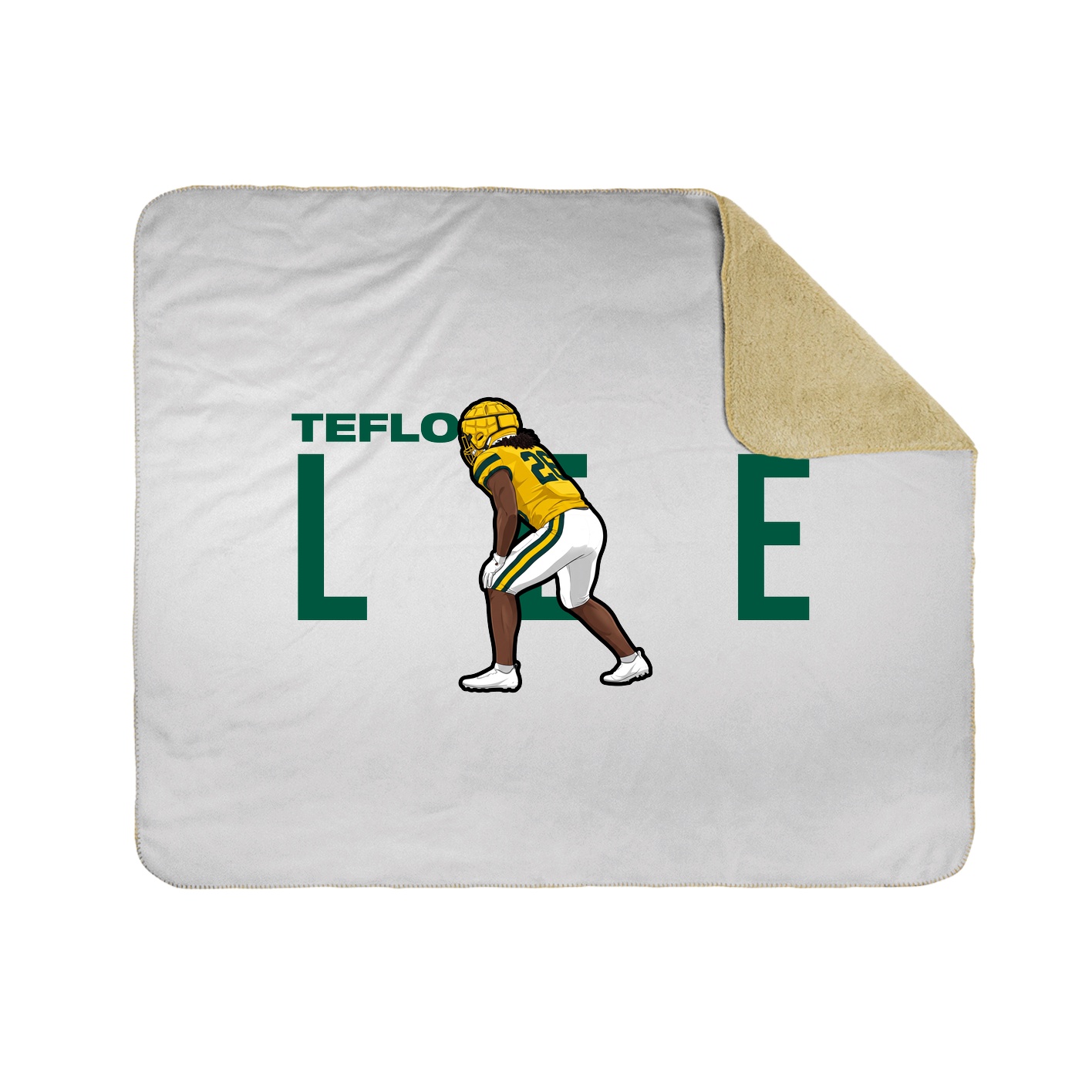 Throw Blanket — Player Name in White