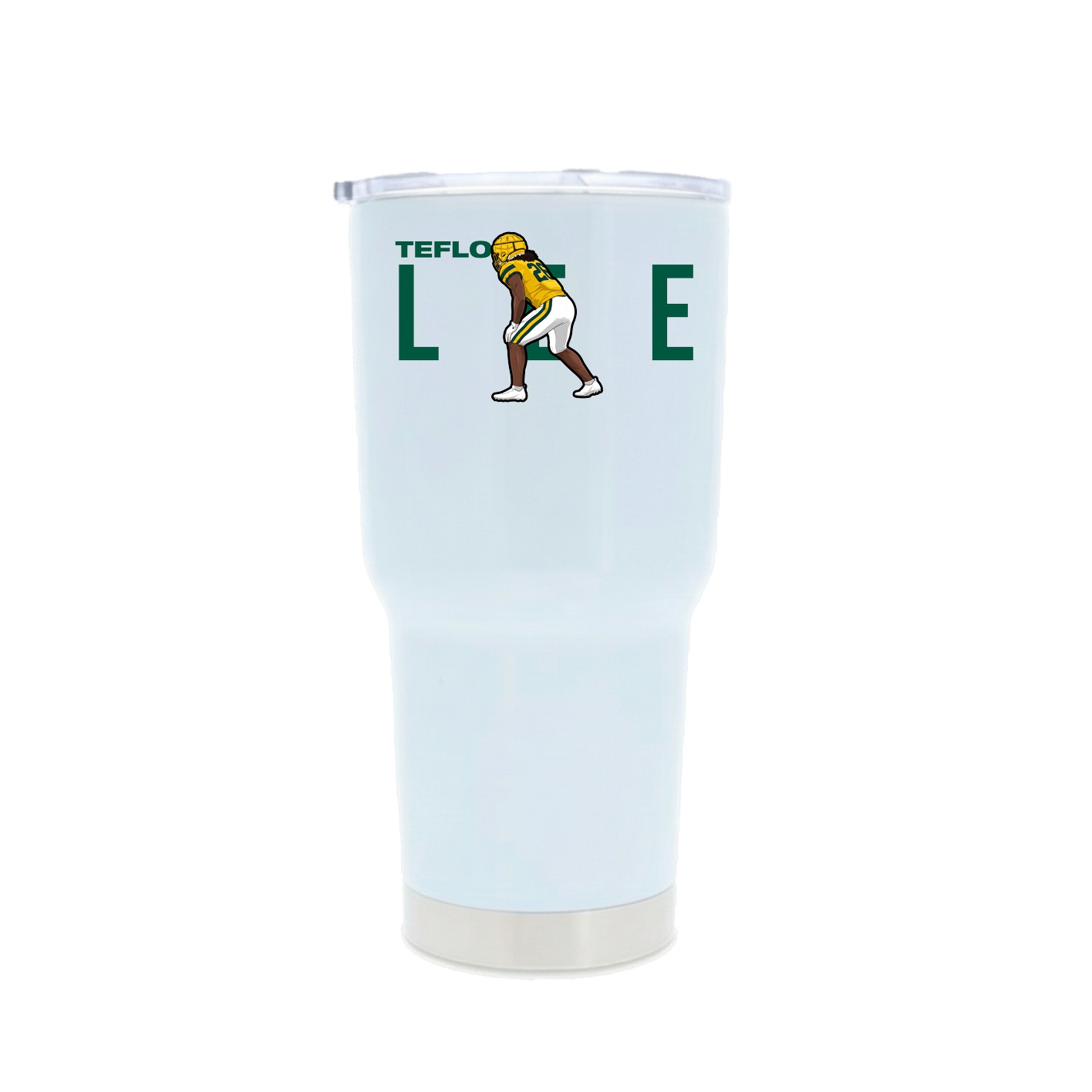 30oz Stainless Steel Tumbler — Player Name in White