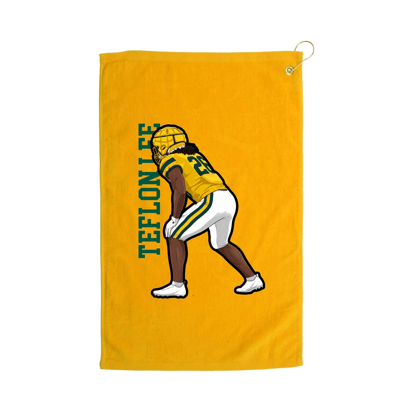 Golf Towel — Name Vertical in Gold