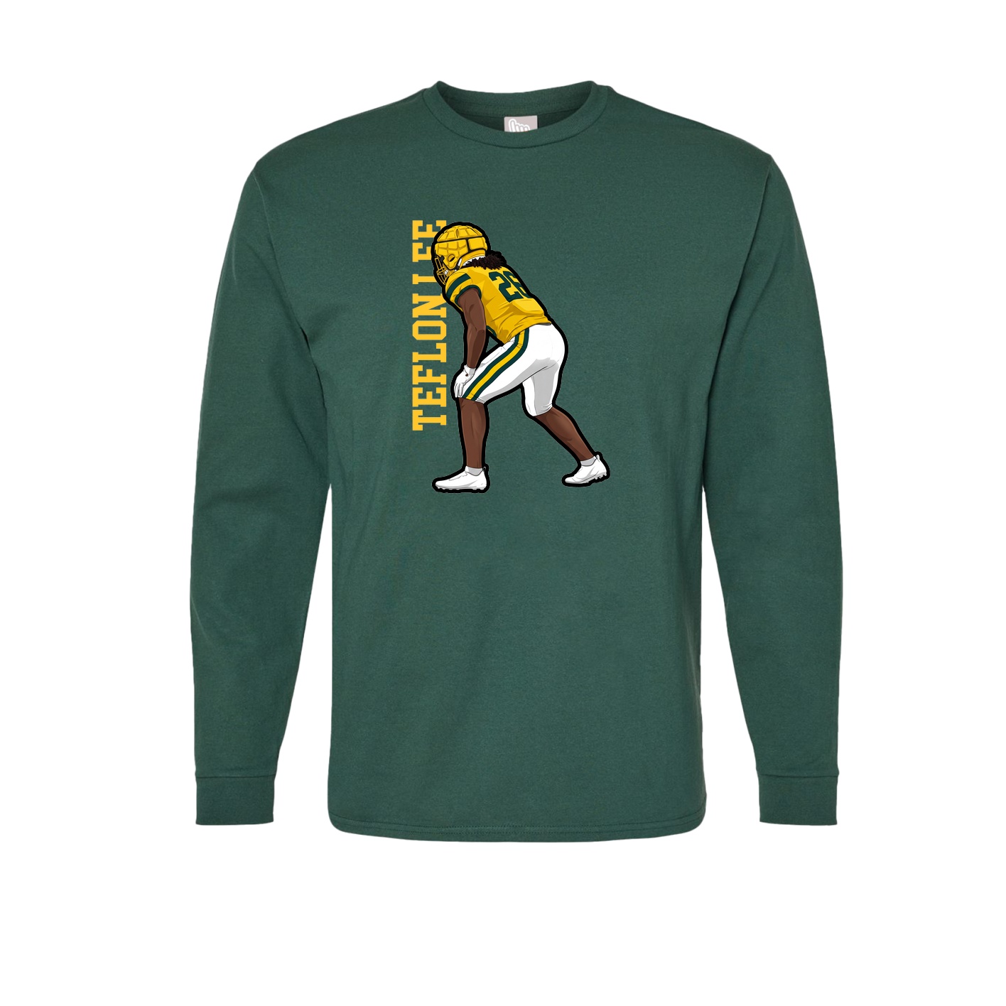 Long Sleeve Tee — Name Vertical in Green