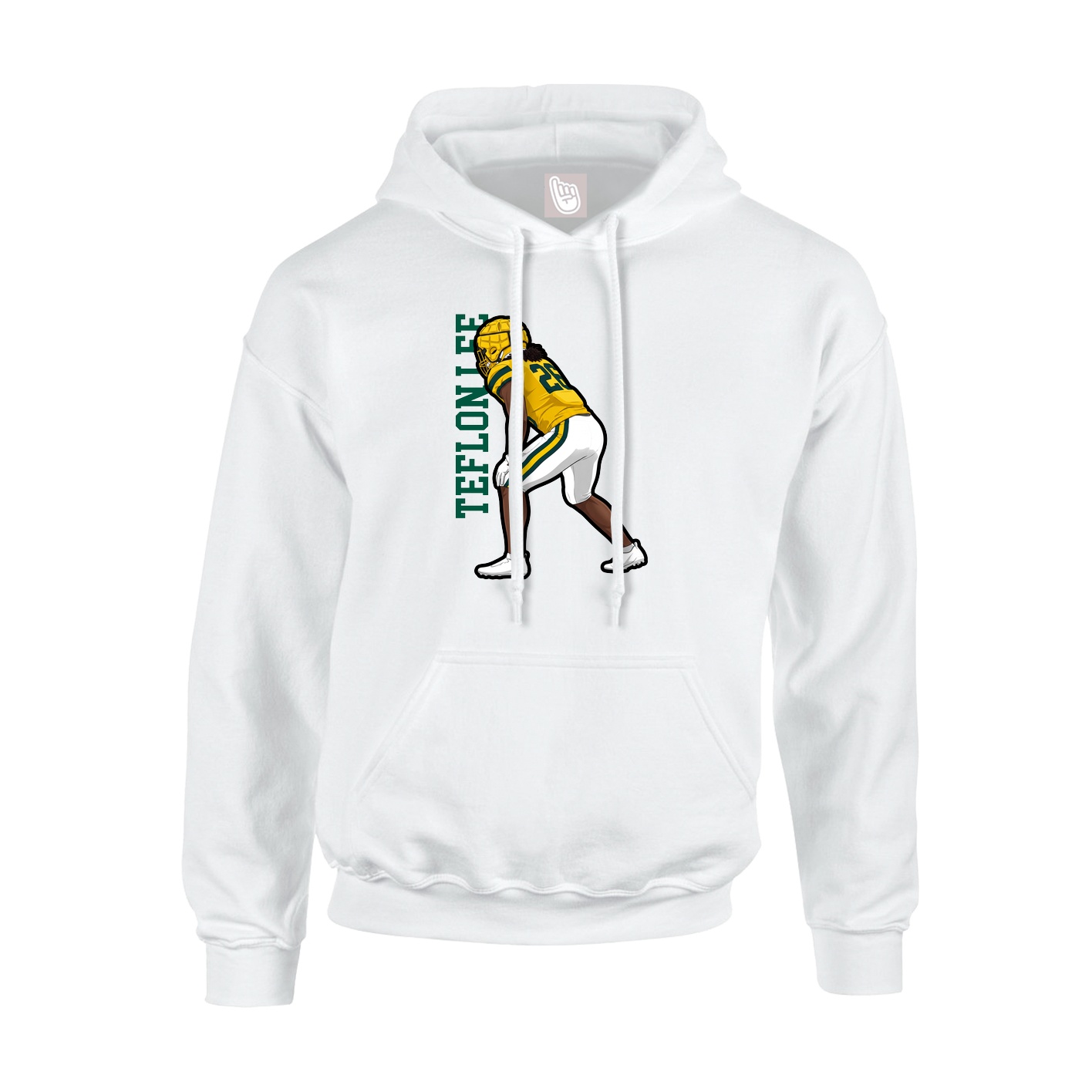 Youth Hoodie — Name Vertical in White