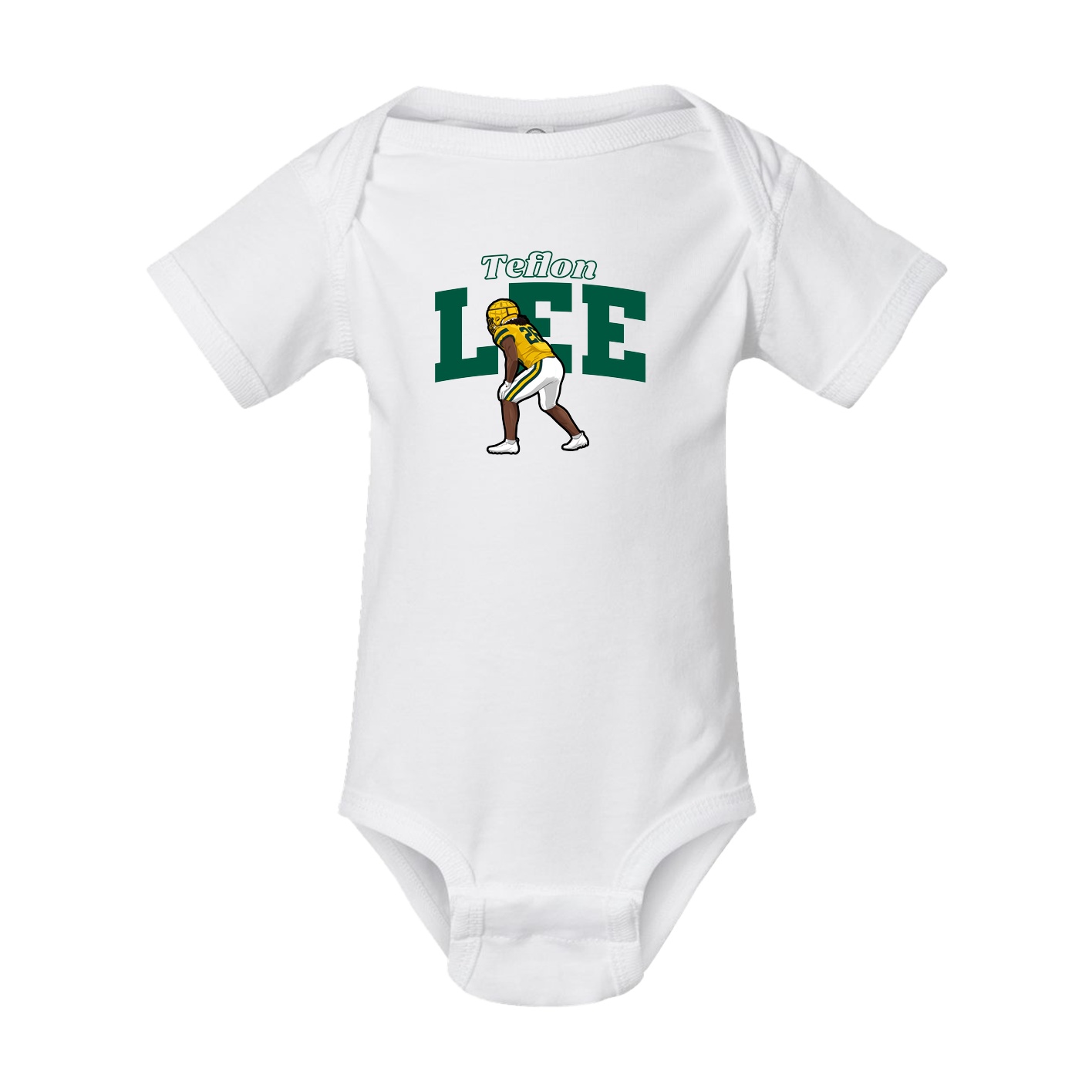 Baby Onesie — Name Arch in White