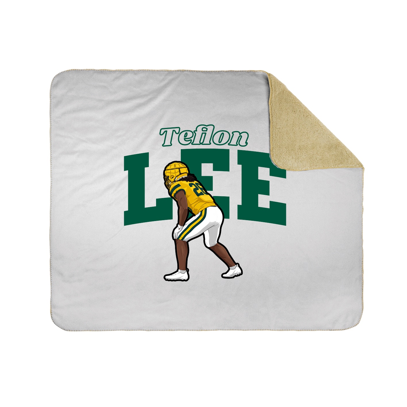 Throw Blanket — Name Arch in White