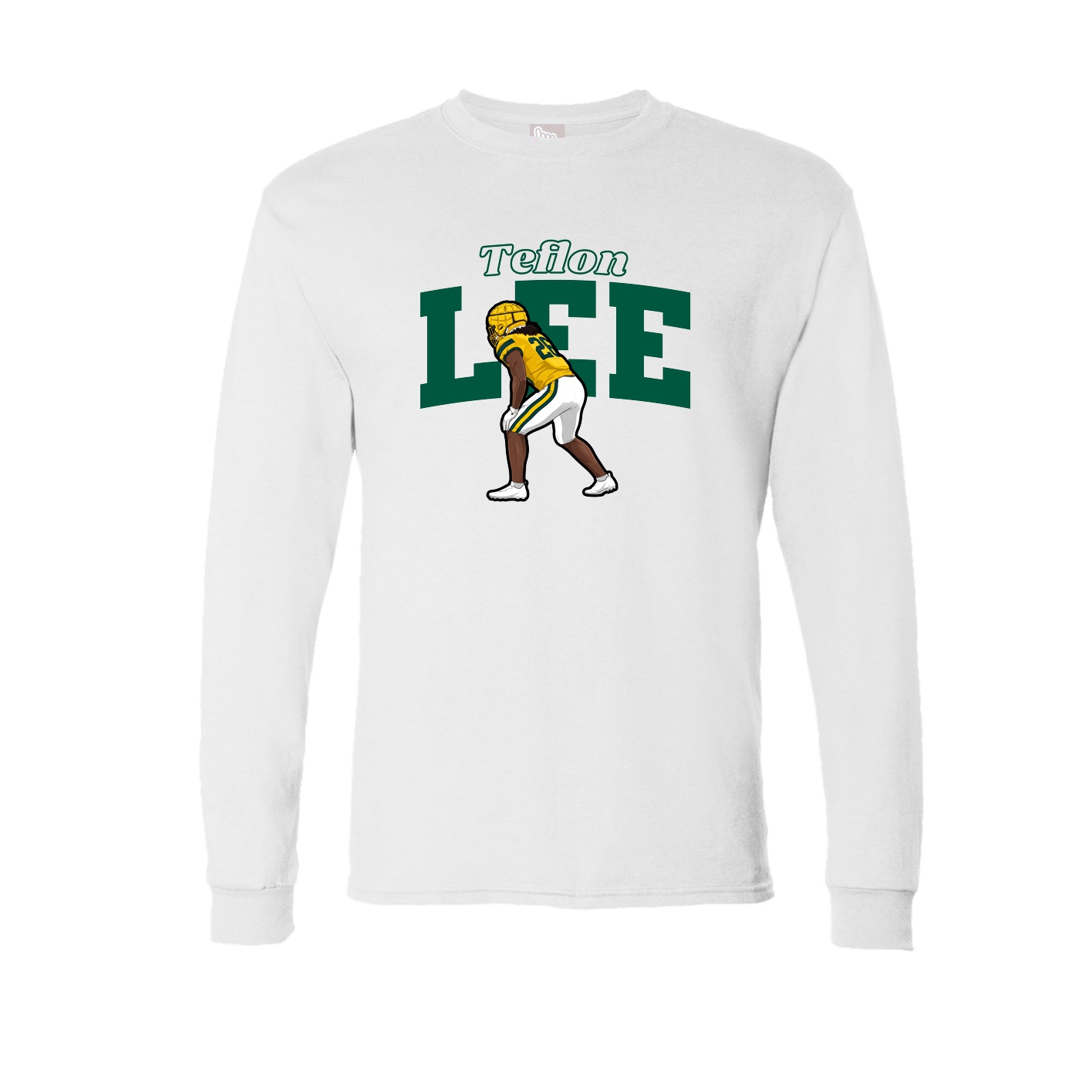 Long Sleeve Tee — Name Arch in White