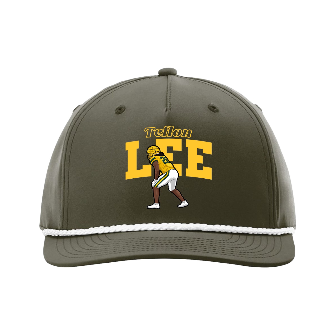 Five-Panel Classic Rope Cap — Name Arch in Green