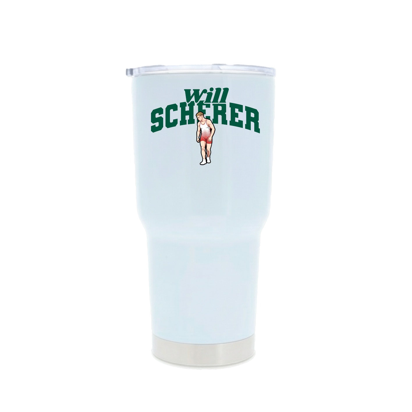 30oz Stainless Steel Tumbler — Signature Arch in White