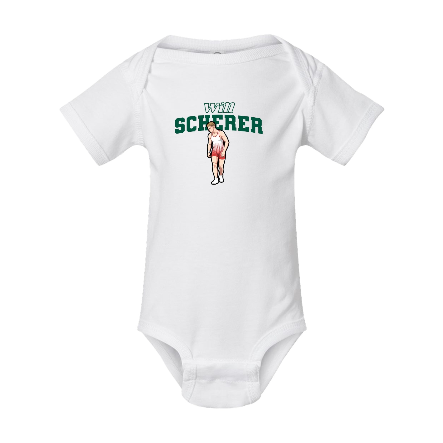 Baby Onesie — Name Arch in White