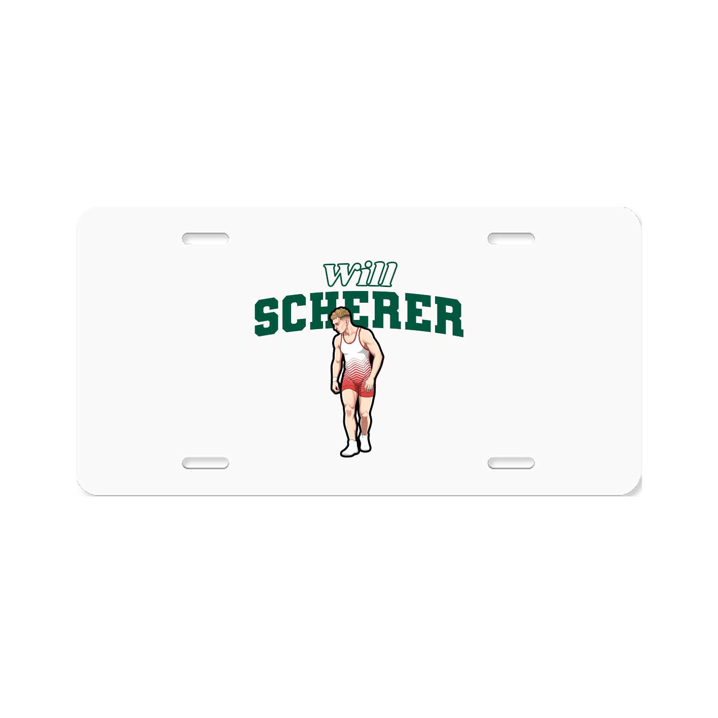 License Plate — Name Arch in Classic