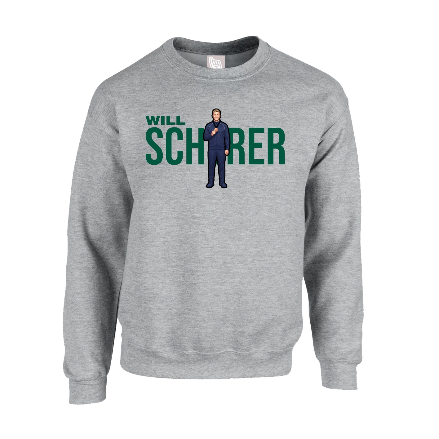 Fleece Crew — Player Name in Grey