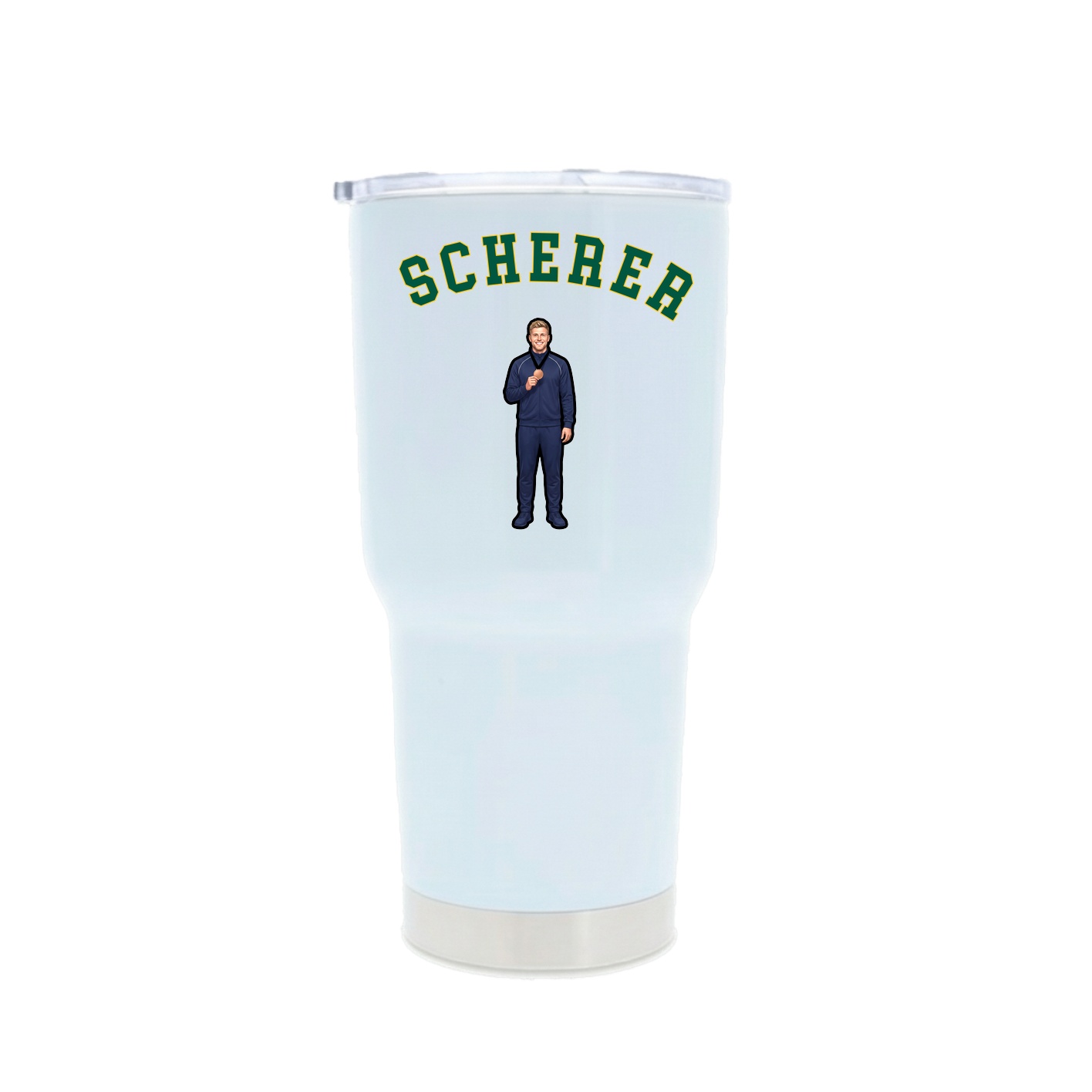 30oz Stainless Steel Tumbler — Shirsey Arch in White