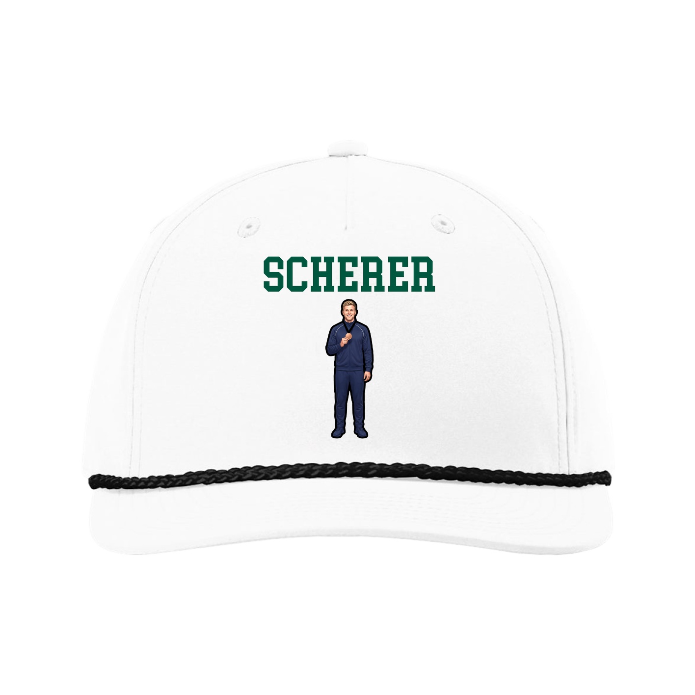Five-Panel Classic Rope Cap — Shirsey in White