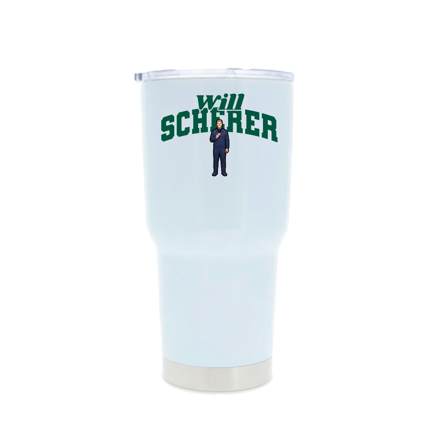 30oz Stainless Steel Tumbler — Signature Arch in White