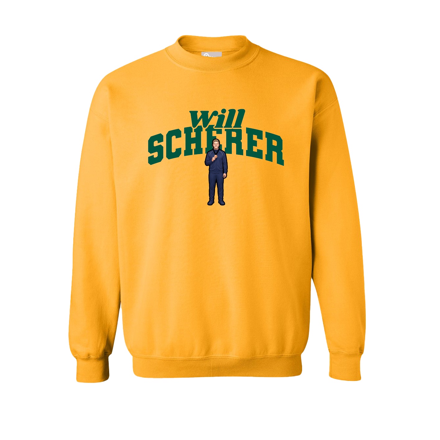 Fleece Crew — Signature Arch in Gold