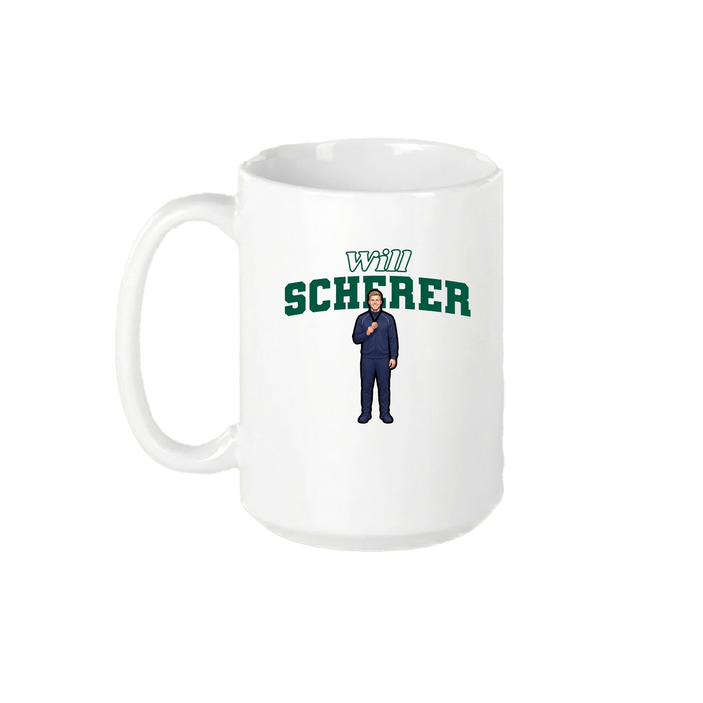 15oz Coffee Mug — Name Arch in White