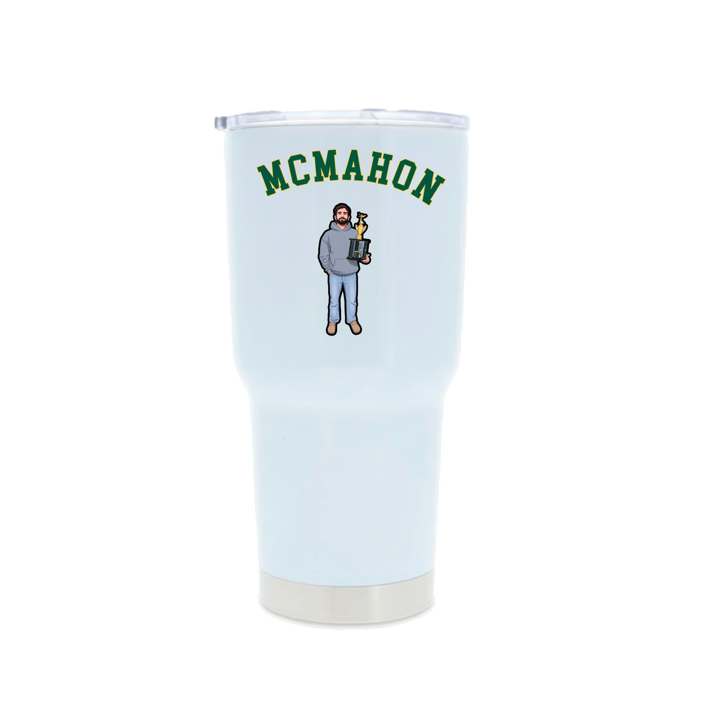 30oz Stainless Steel Tumbler — Shirsey Arch in White