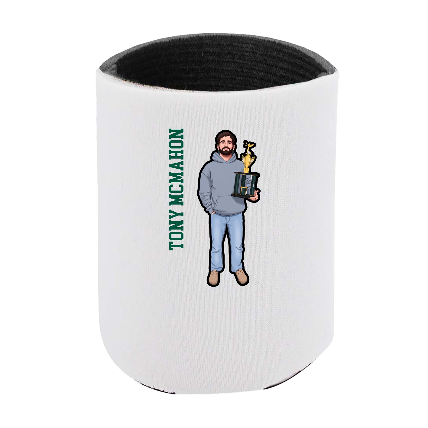 Can Holder — Name Vertical in White