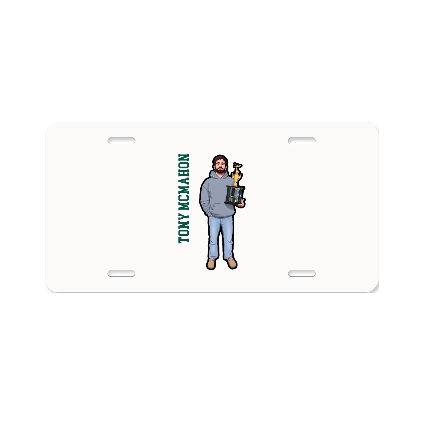 License Plate — Name Vertical in Classic