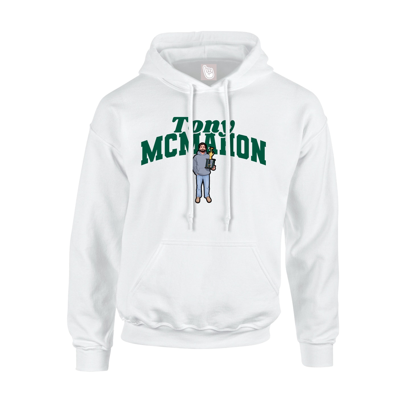 Hoodie — Signature Arch in White