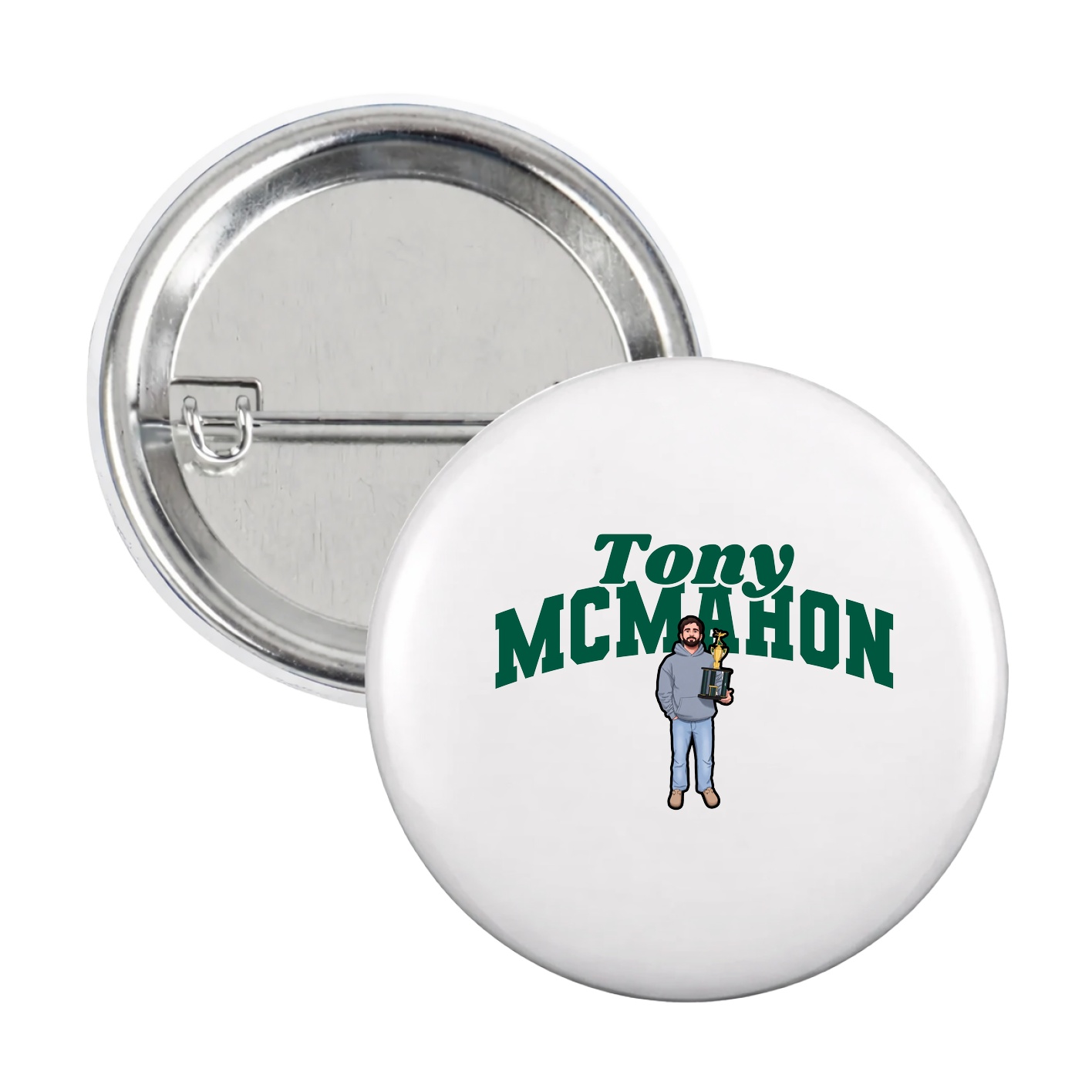 Game Day Button — Signature Arch in White