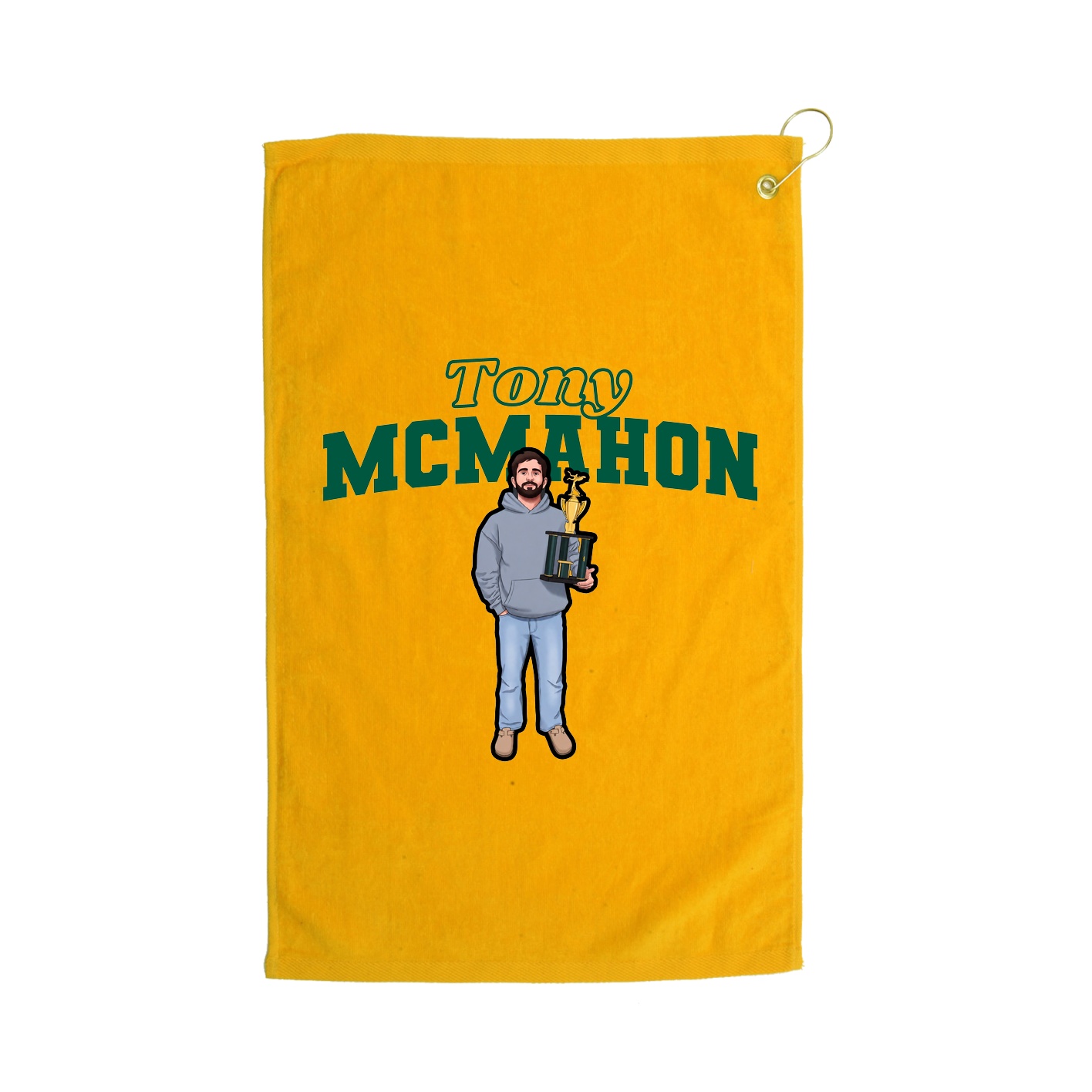 Golf Towel — Name Arch in Gold