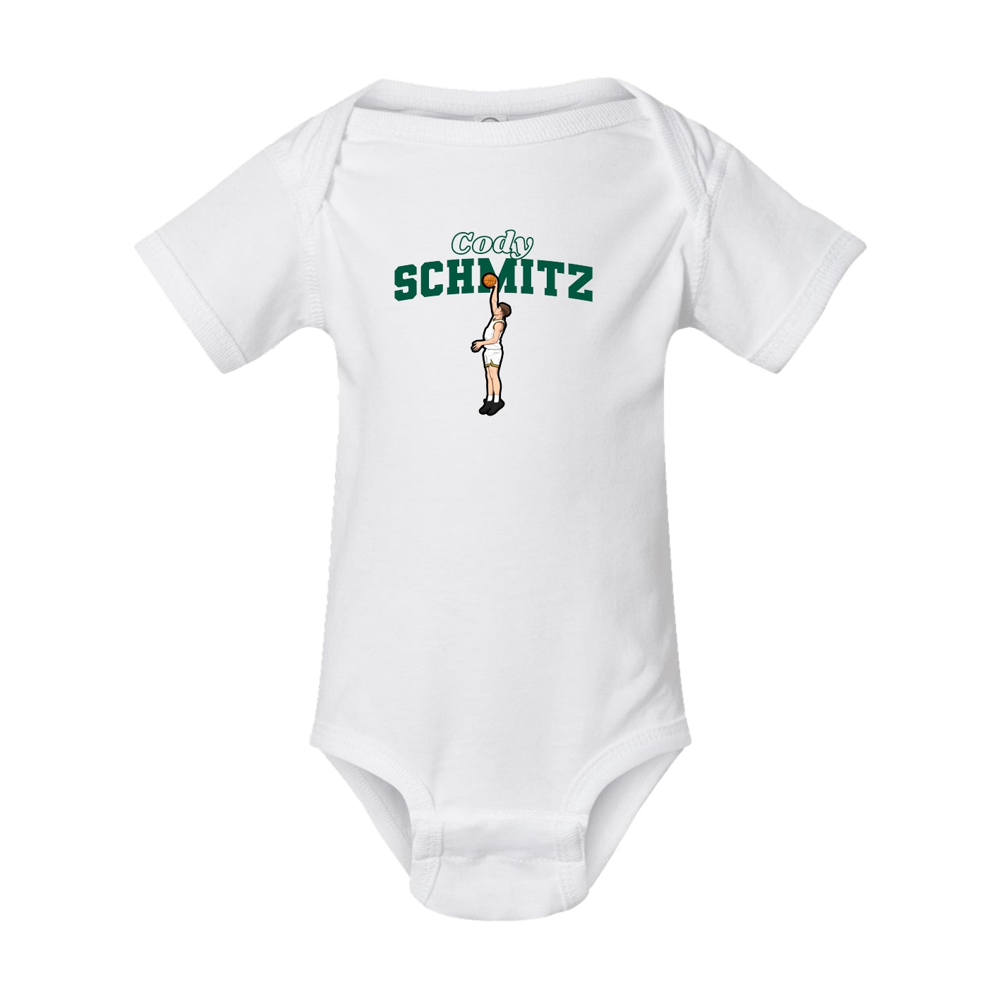 Baby Onesie — Name Arch in White