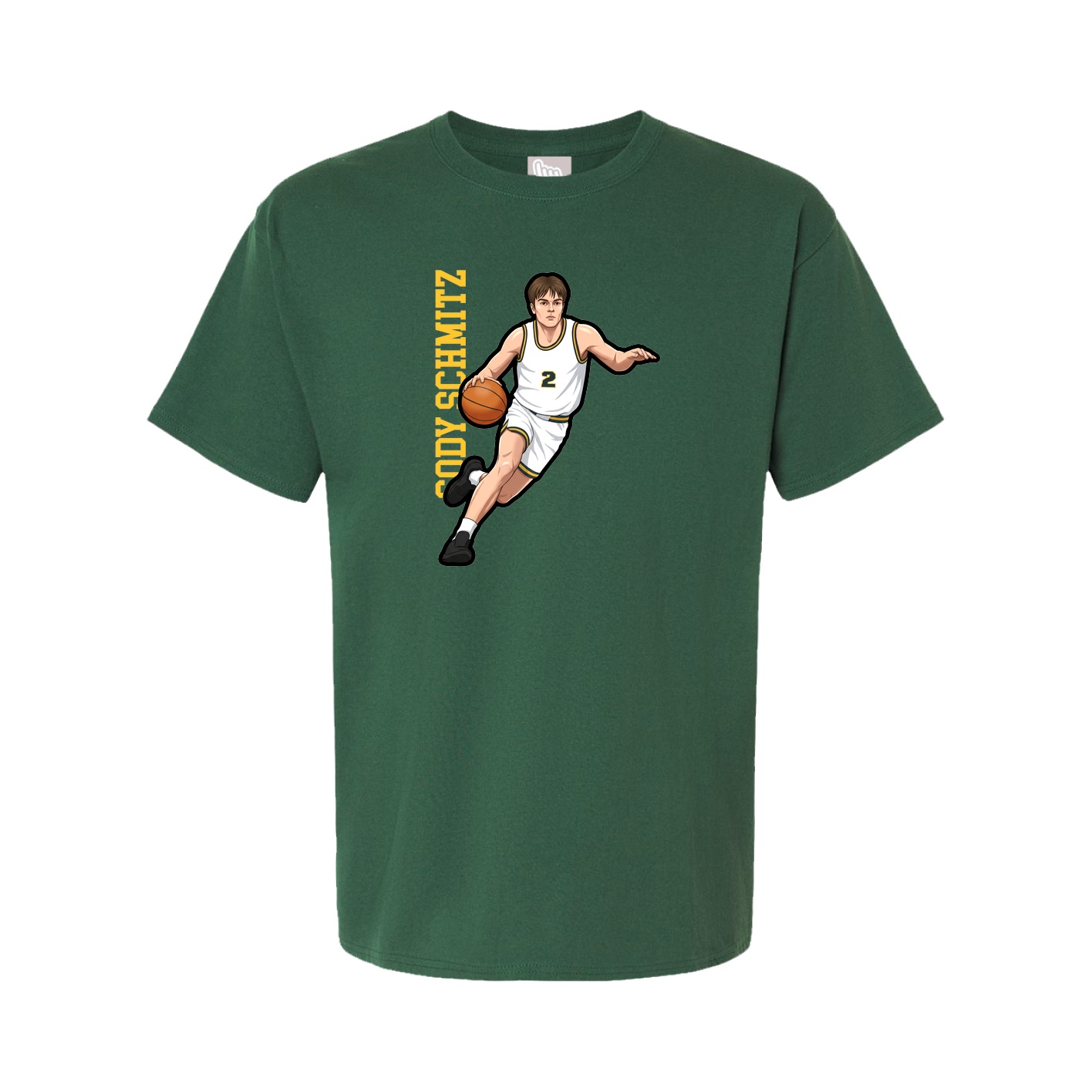 Tee — Name Vertical in Green