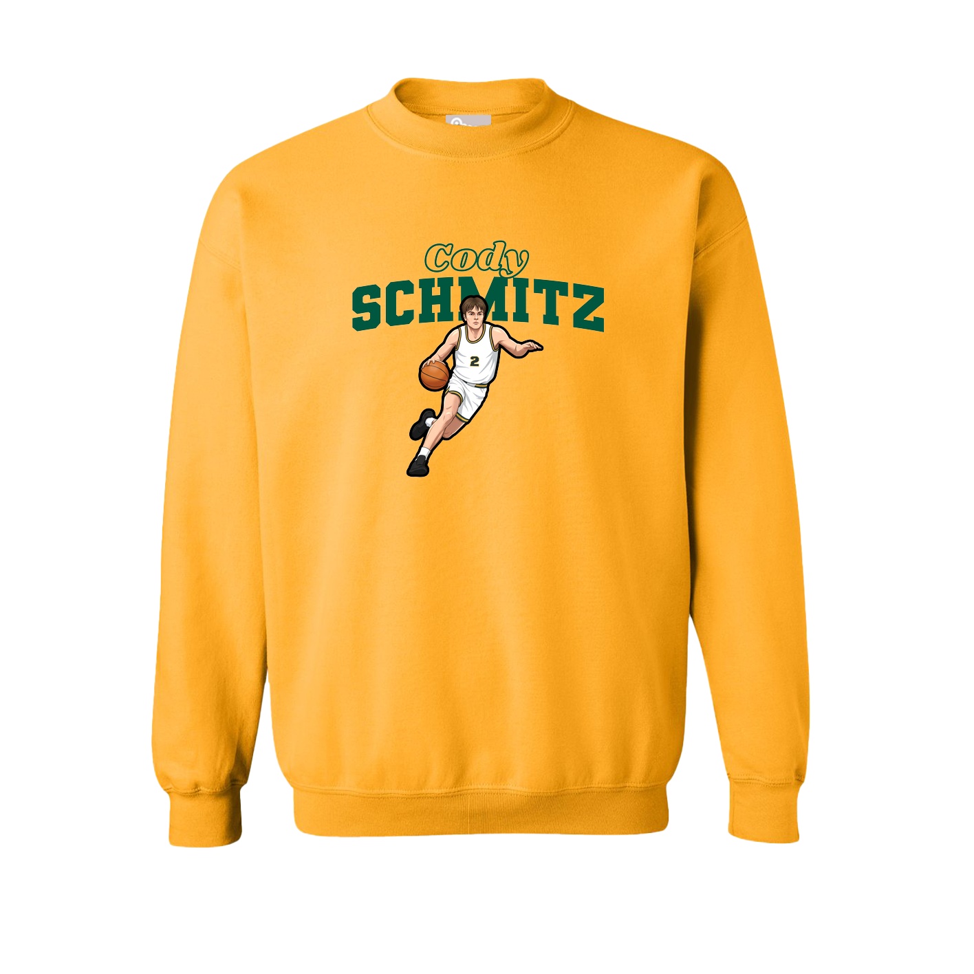 Fleece Crew — Name Arch in Gold