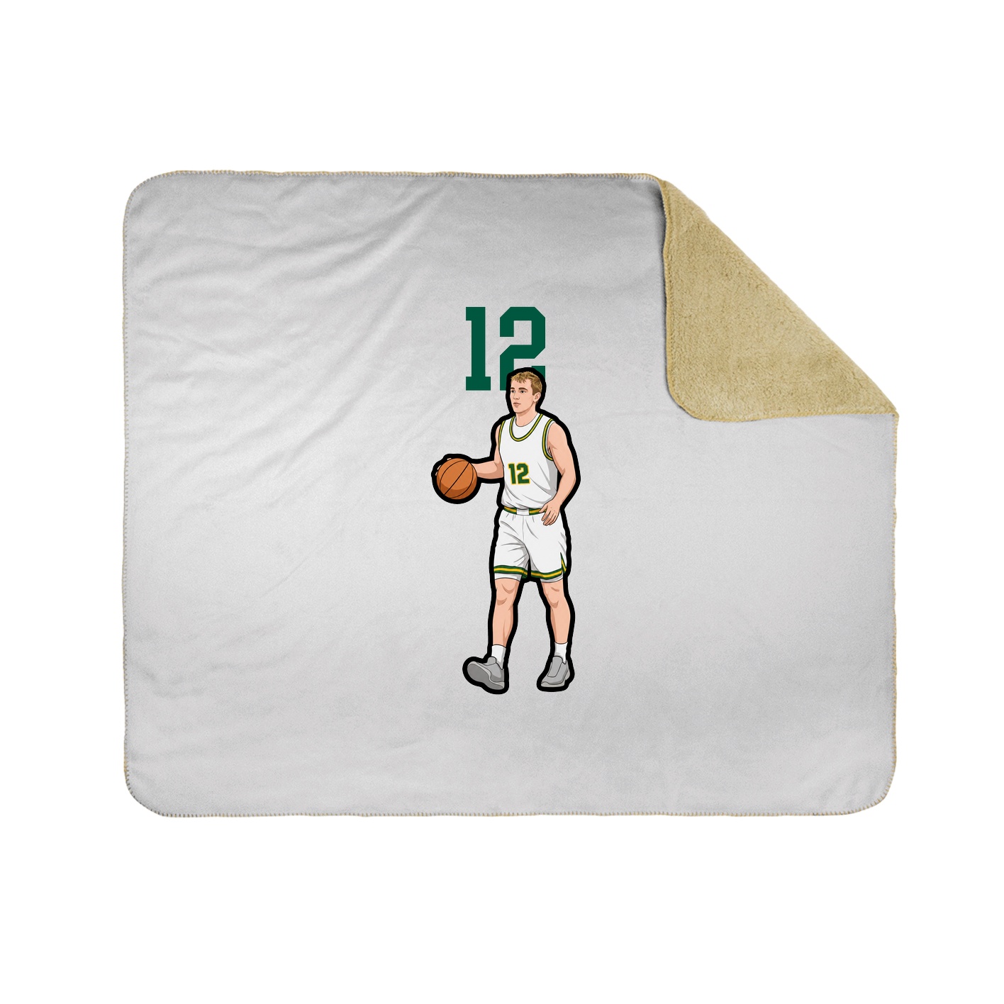 Throw Blanket — Number Top in White