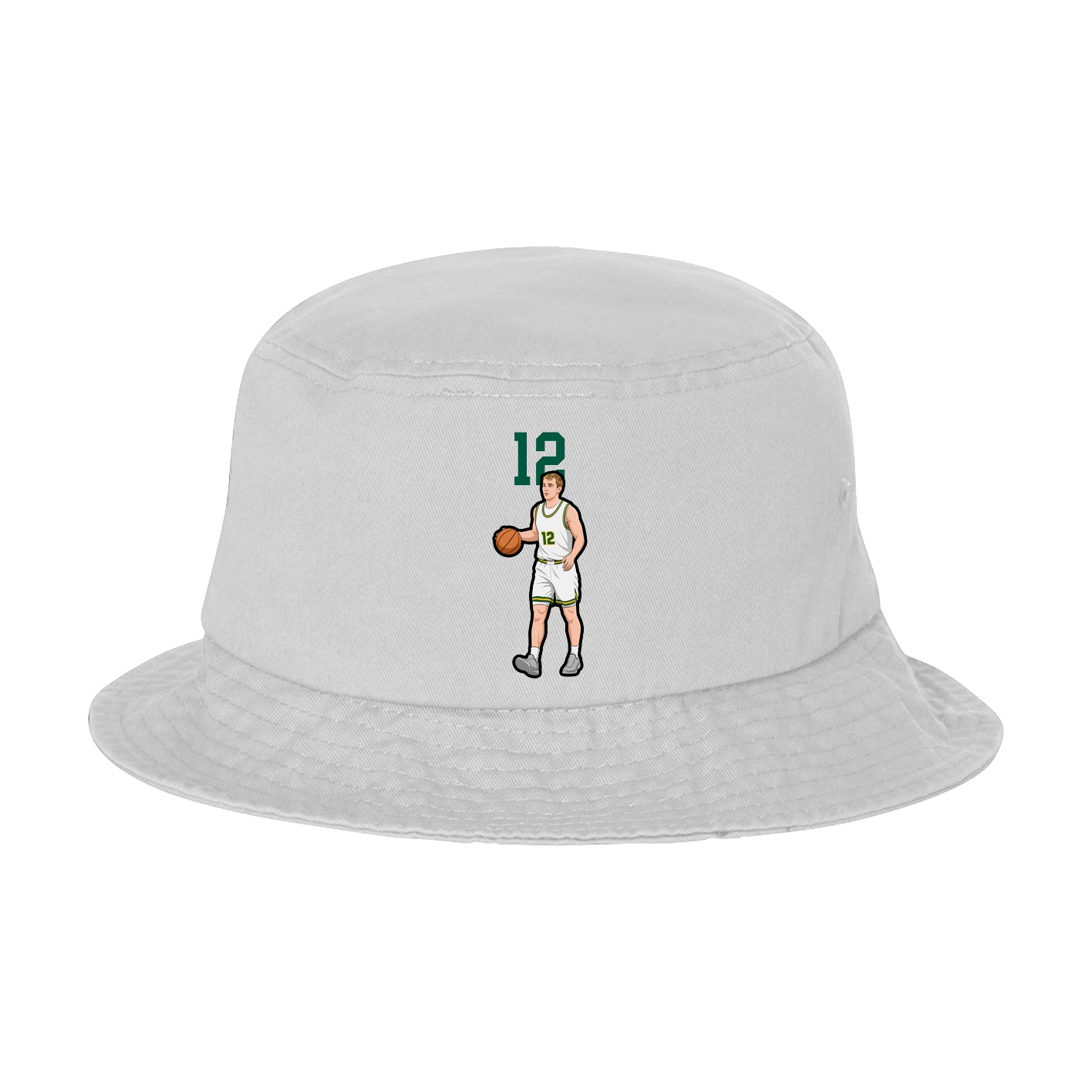 Bucket Cap — Number Top in White