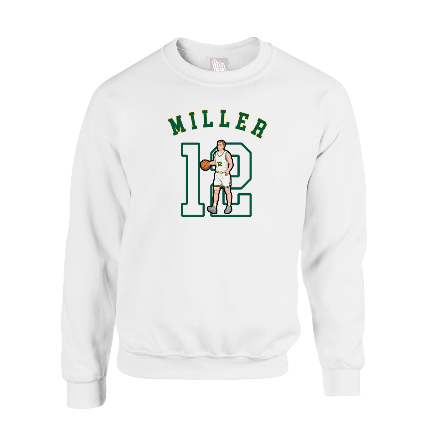 Fleece Crew — Shirsey Arch in White