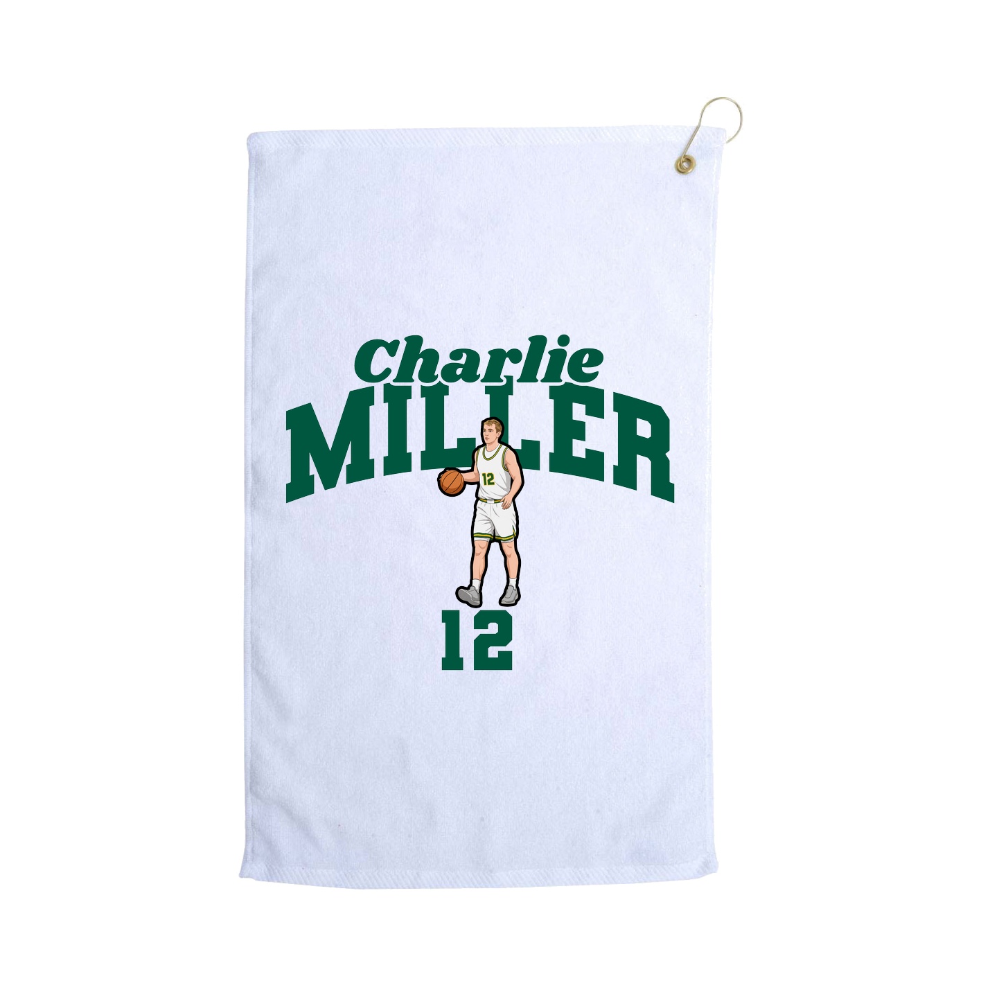 Golf Towel — Signature Arch in White
