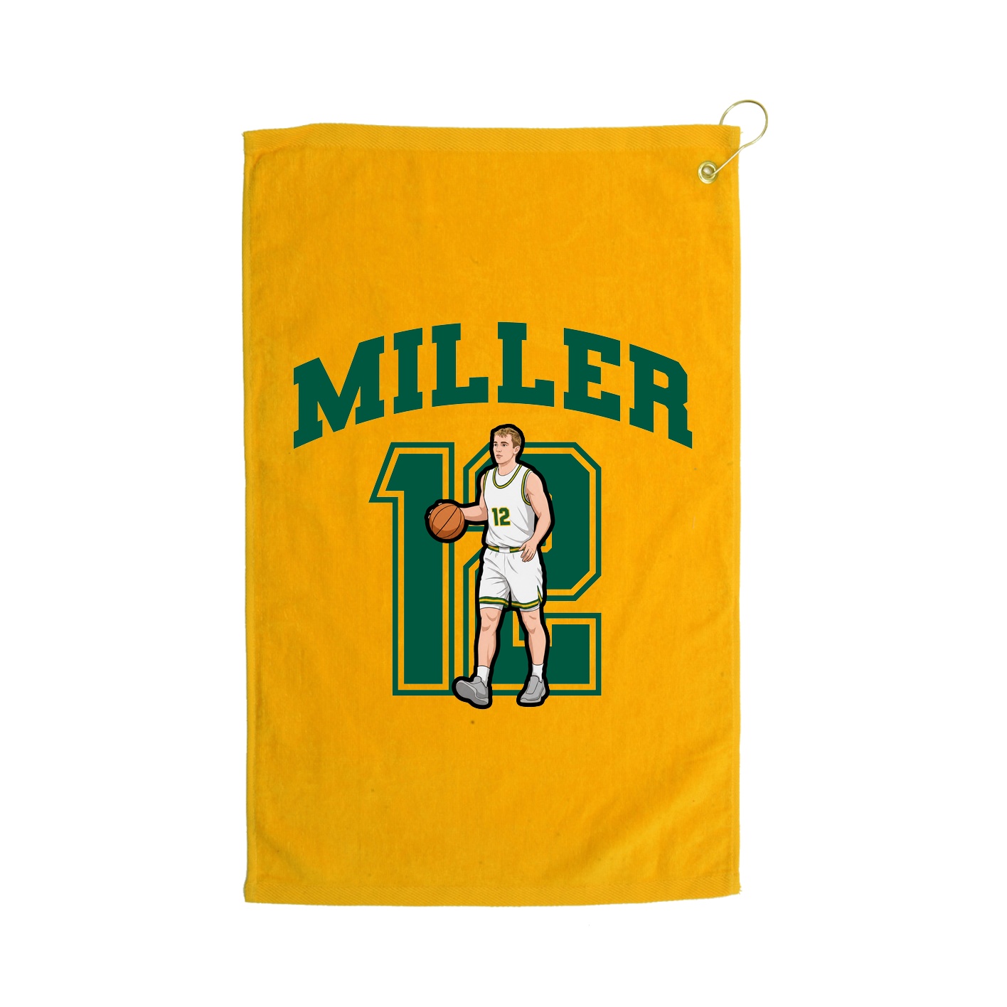 Golf Towel — Number in Gold