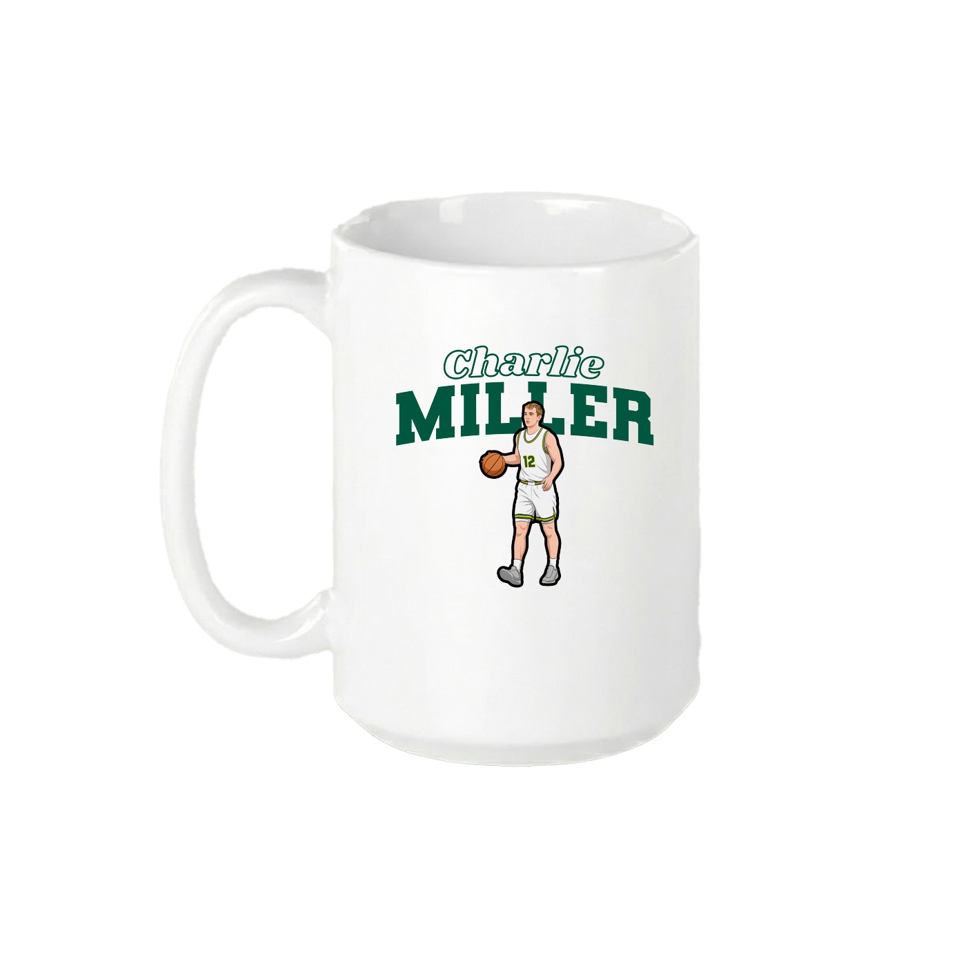 15oz Coffee Mug — Name Arch in White