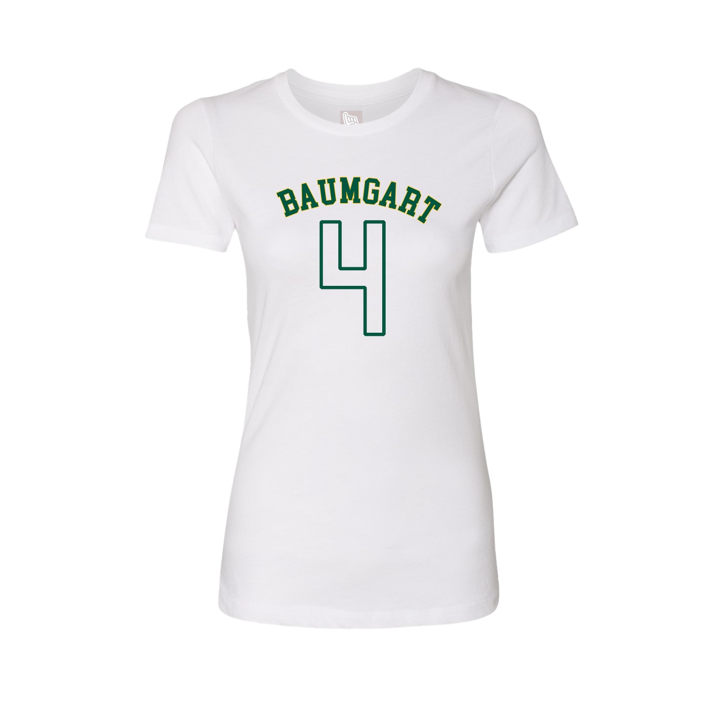 Fitted Women's Tee — Shirsey Arch in White