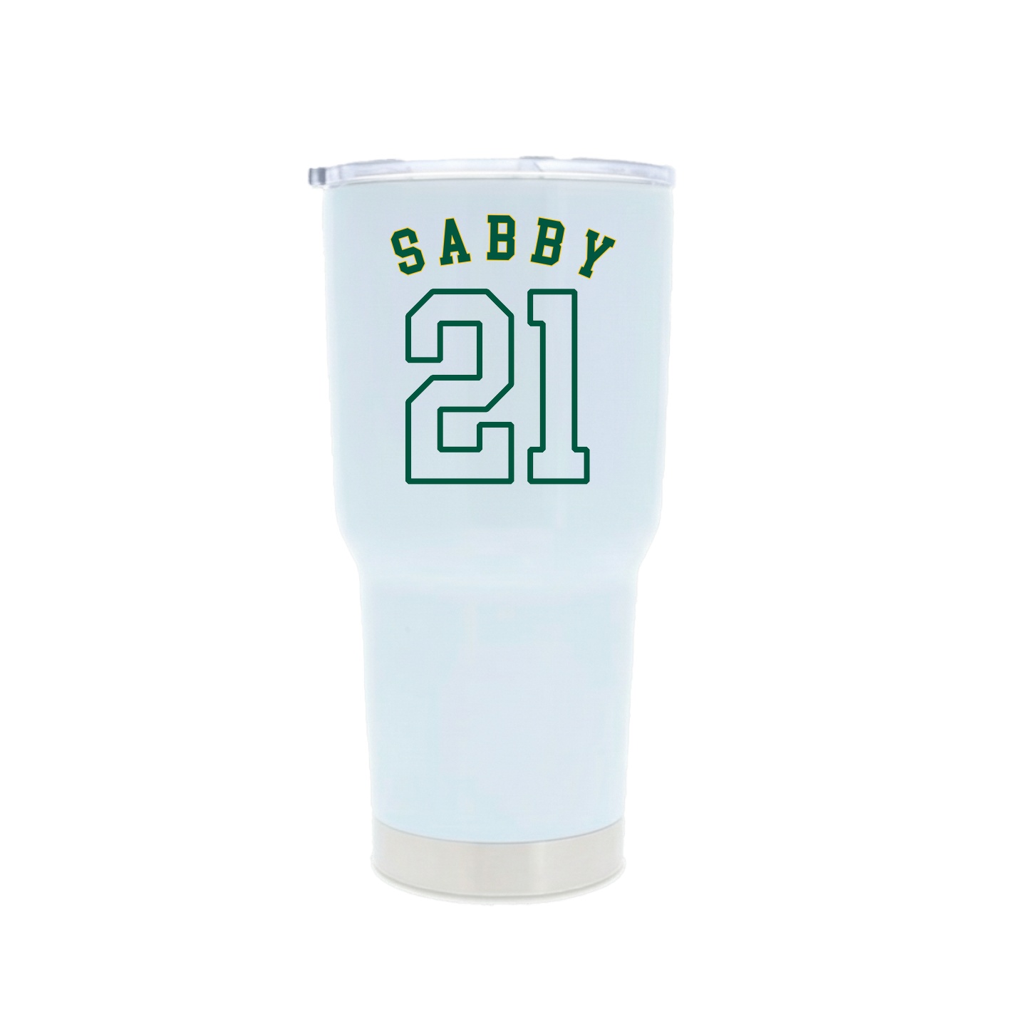30oz Stainless Steel Tumbler — Shirsey Arch in White