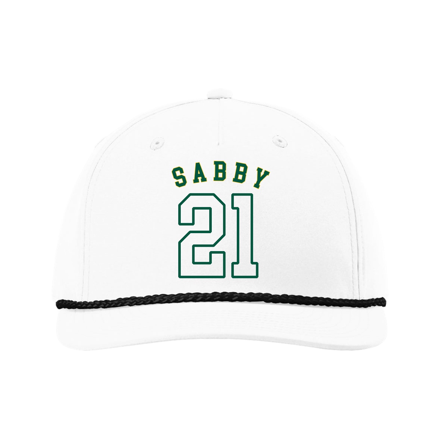 Five-Panel Classic Rope Cap — Shirsey Arch in White