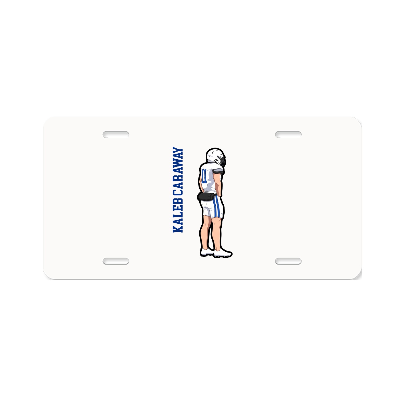 License Plate — Name Vertical in Classic