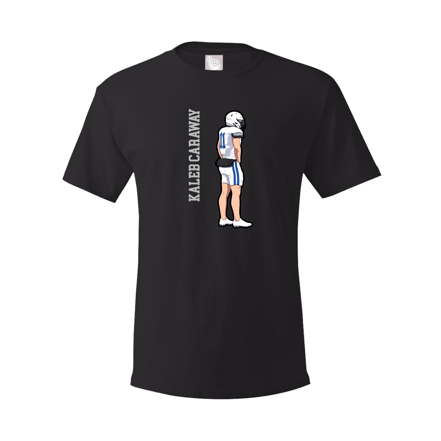 Youth Tee — Name Vertical in Black