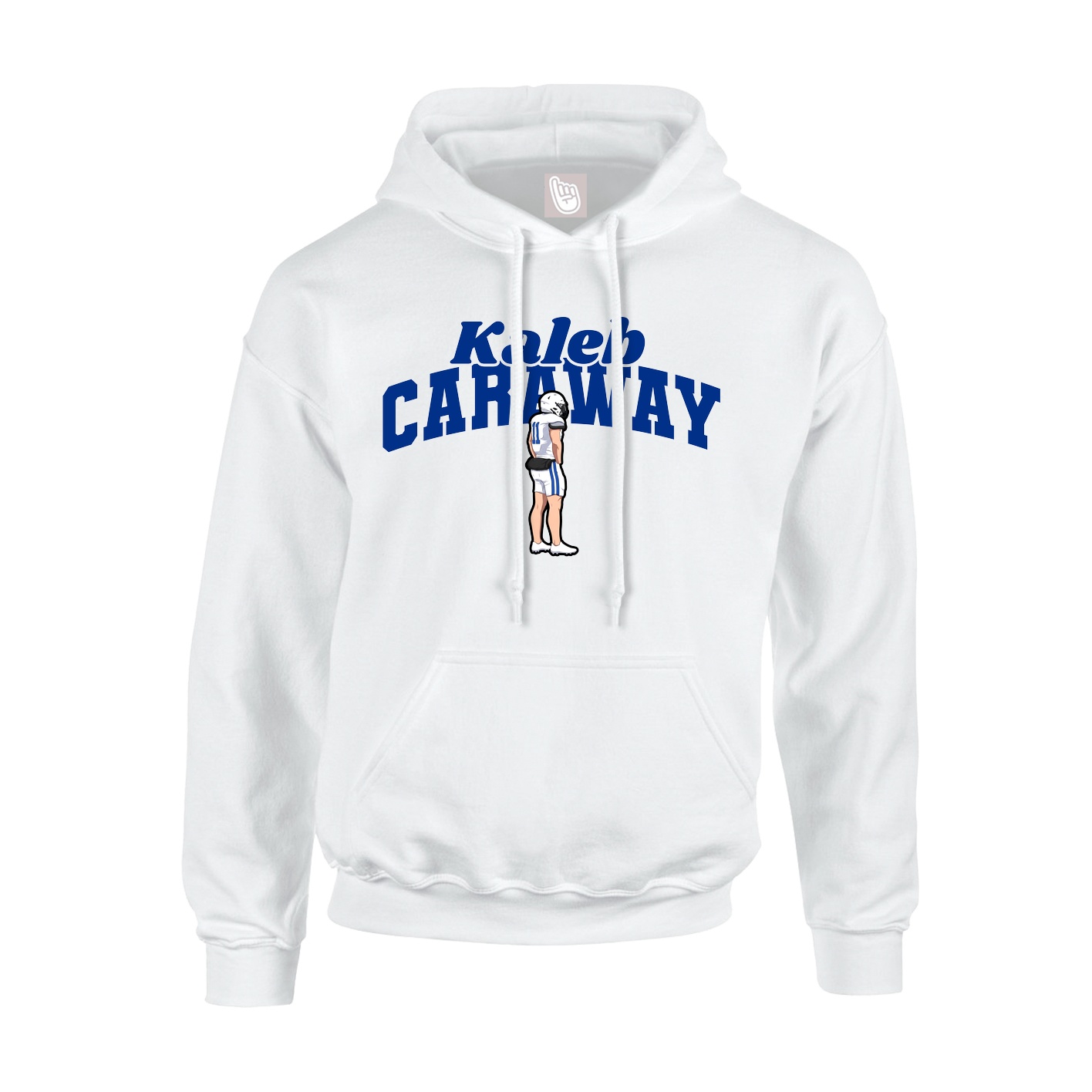 Youth Hoodie — Signature Arch in White