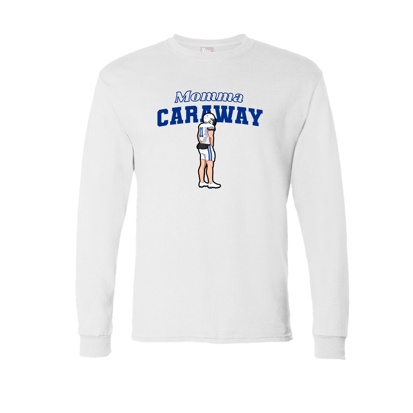 Long Sleeve Tee — Mothers Day Block in White
