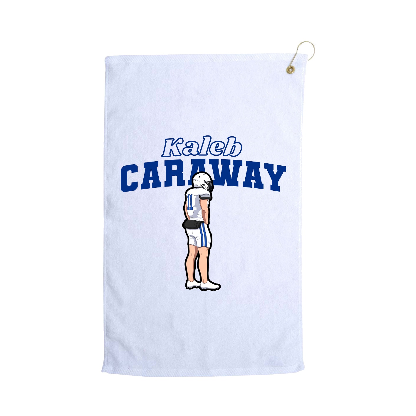 Golf Towel — Name Arch in White
