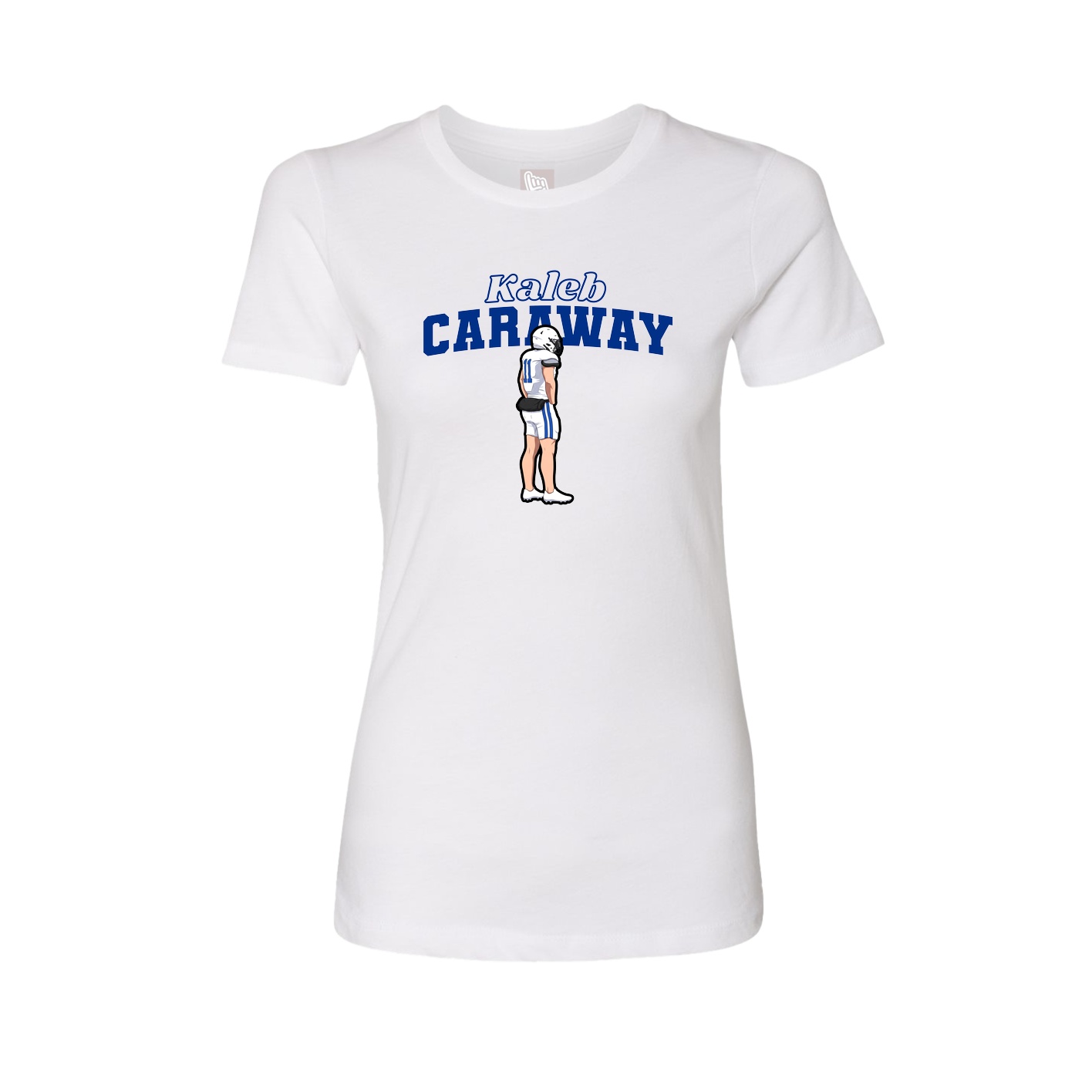 Womens Tee — Name Arch in White