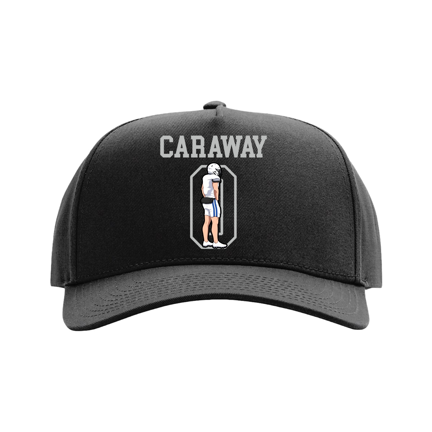 Full Fabric Five-Panel Champ Cap — Shirsey in Black