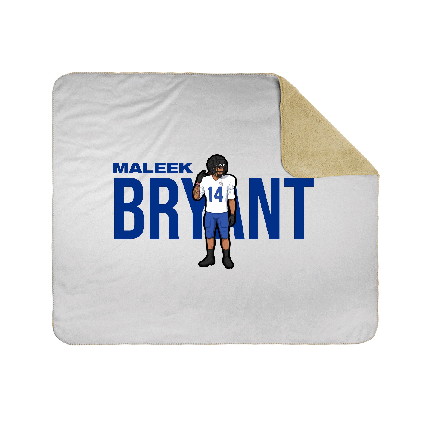 Throw Blanket — Player Name in White