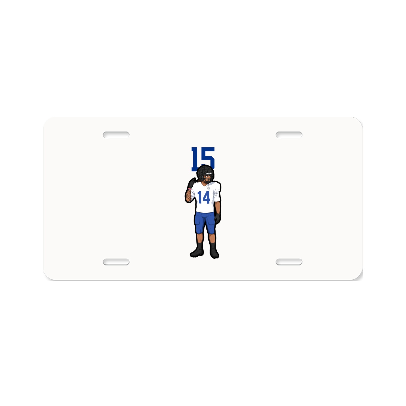 License Plate — Number Top in Classic