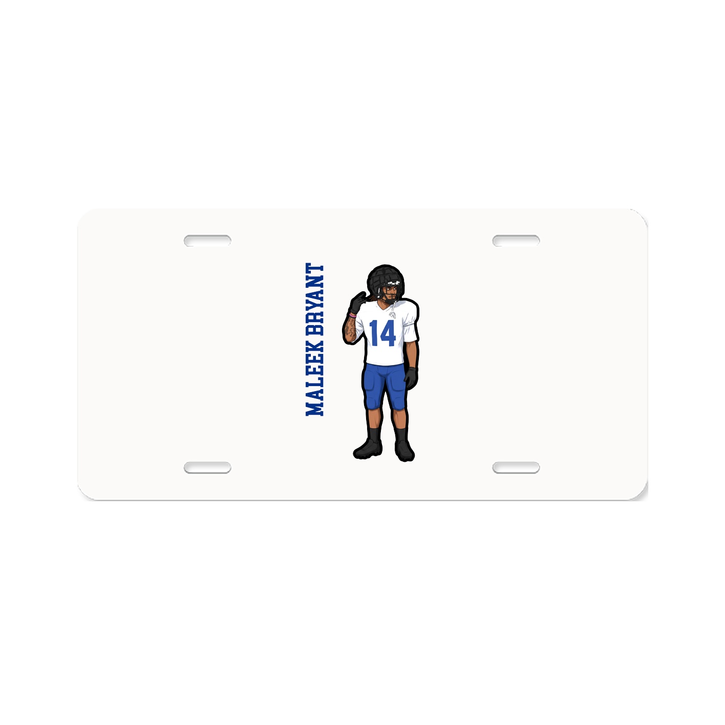 License Plate — Name Vertical in Classic